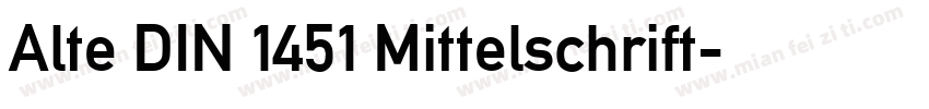 Alte DIN 1451 Mittelschrift字体转换